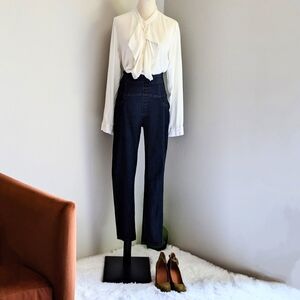 Rock Steady Dark Denim High Waisted Jeans Pin-up Style Size XL